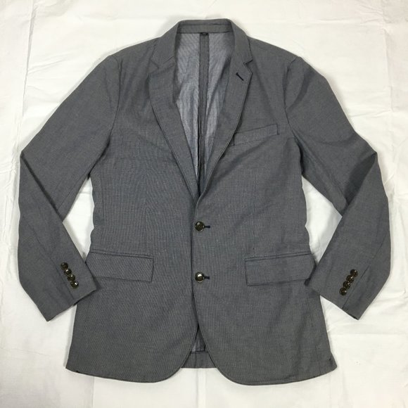 J CREW 2 Button Cotton Sport Coat Jacket Mens S
